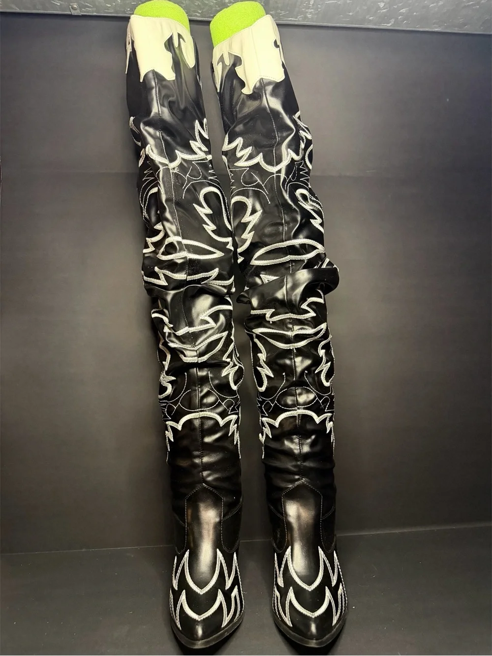 Cape Robbin Kelsey 21 Black Western Thigh High Cowboy Boots Size 8